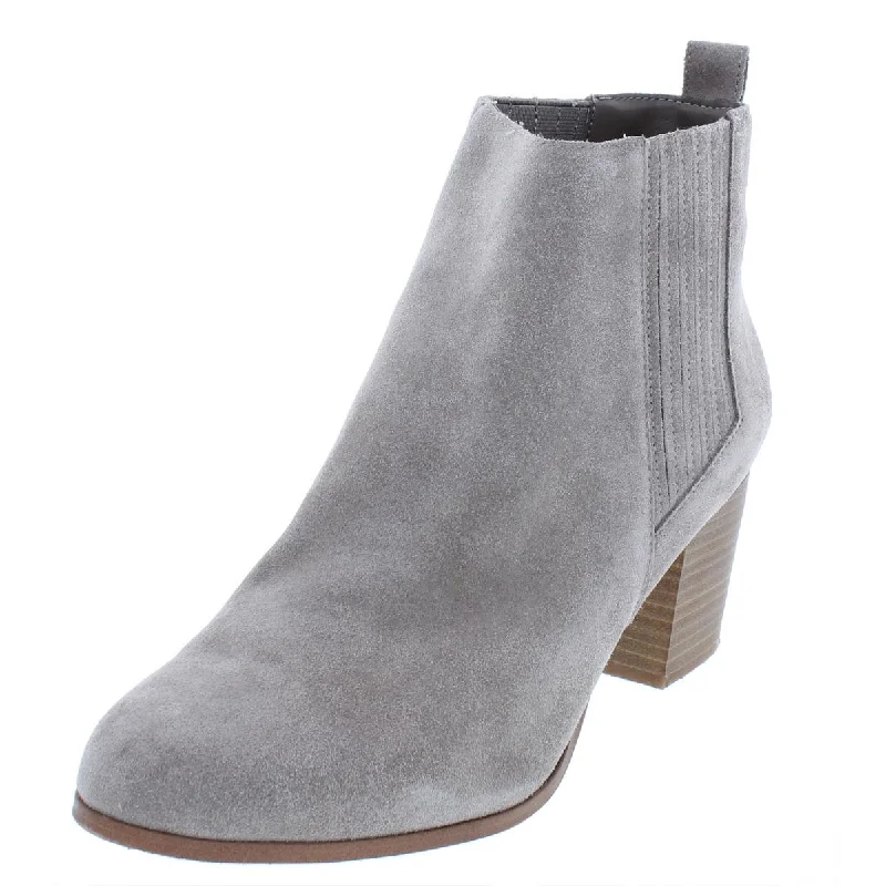 INC Womens Fainn Solid Stacked Ankle Boots