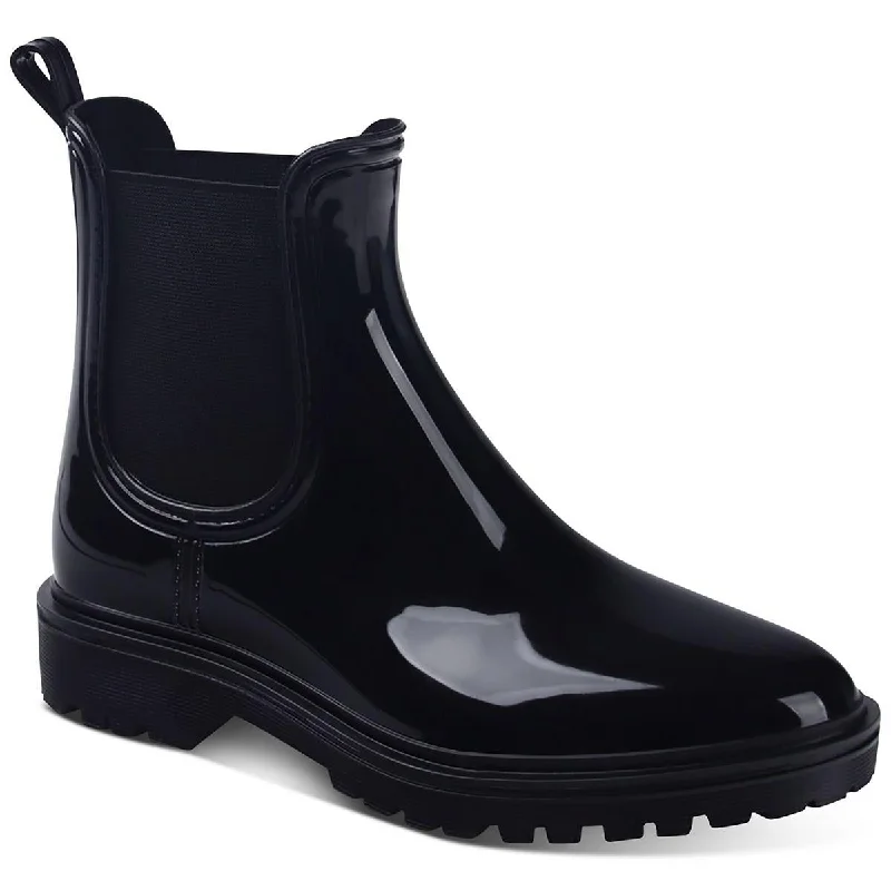 INC Womens Faux Leather Slip On Booties