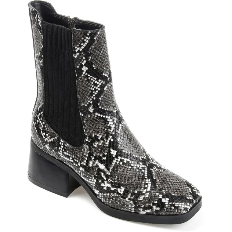Journee Collection Womens Block Heel Square Toe Mid-Calf Boots