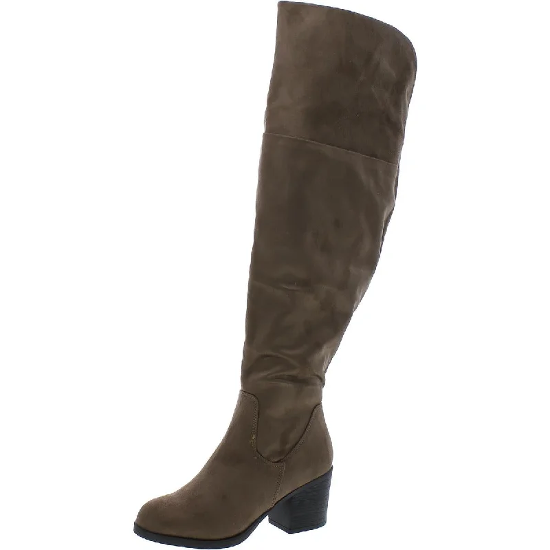 Journee Collection Womens Faux Suede Tall Over-The-Knee Boots