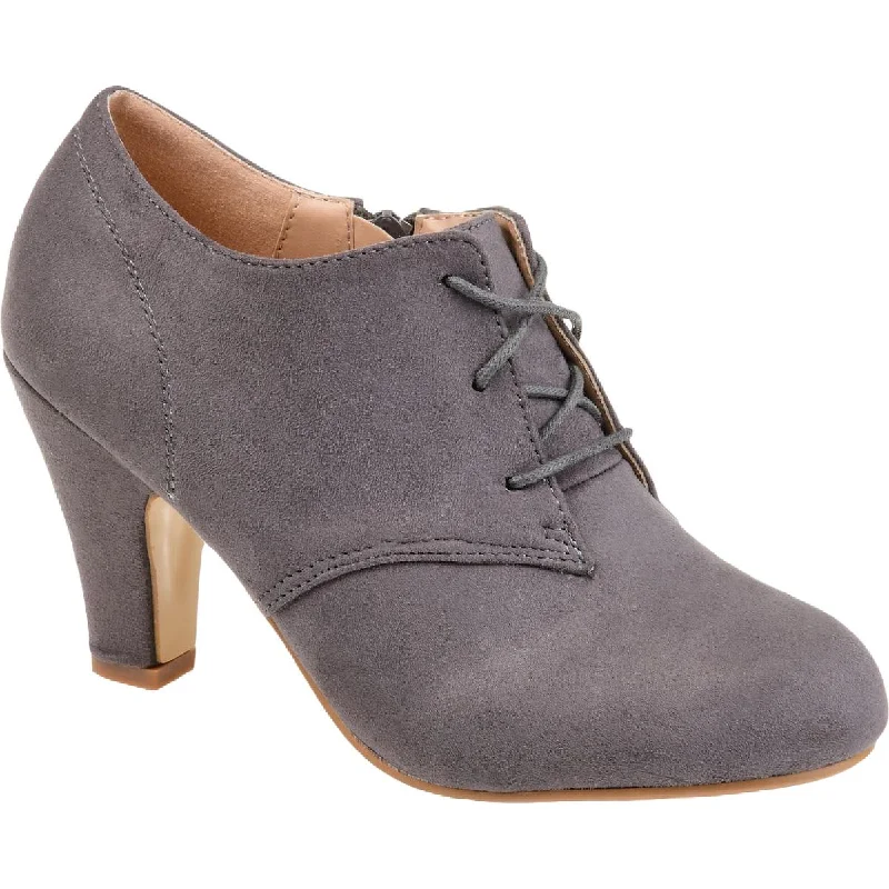 Journee Collection Womens Leona Faux Suede Round Toe Ankle Boots