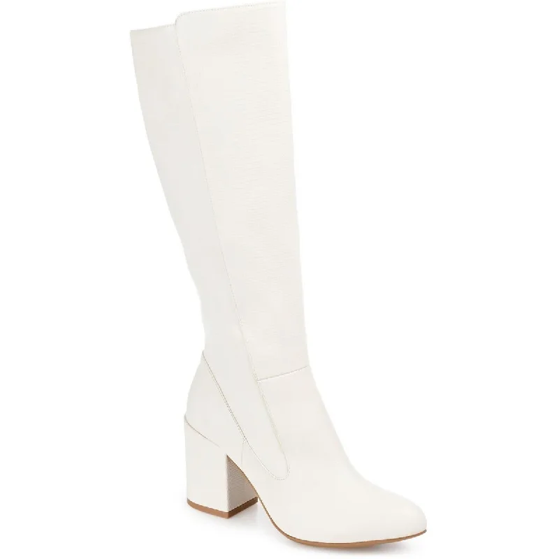 Journee Collection Womens Tavia Faux Leather Knee-High Boots