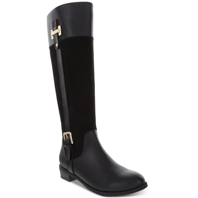 Karen Scott Womens Delie 2 Faux Leather Tall Knee-High Boots