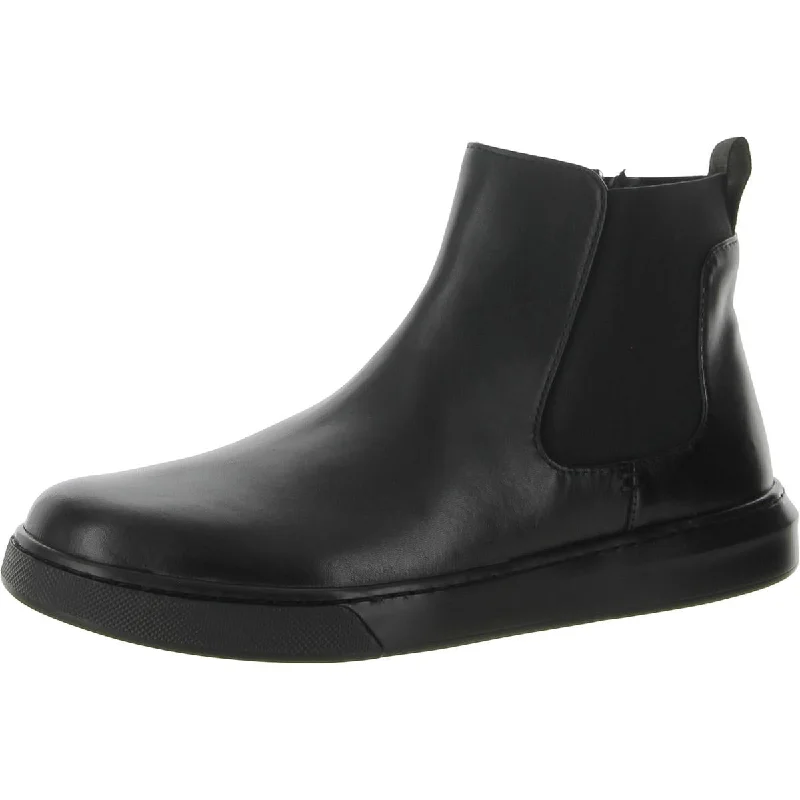 Kenneth Cole New York Mens Liam Leather Pull On Chelsea Boots