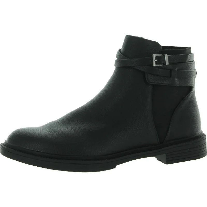 Kenneth Cole Reaction Womens Wind Lug Buckle Leather Booties Ankle Boots