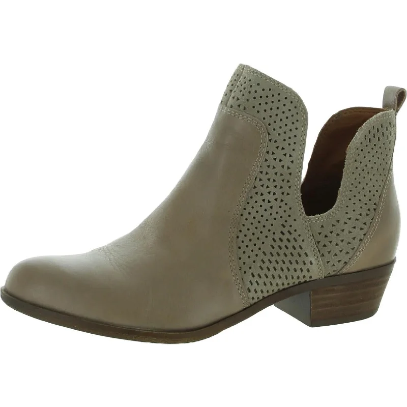 Lucky Brand Womens Belgon Leather Ankle Ankle Boots