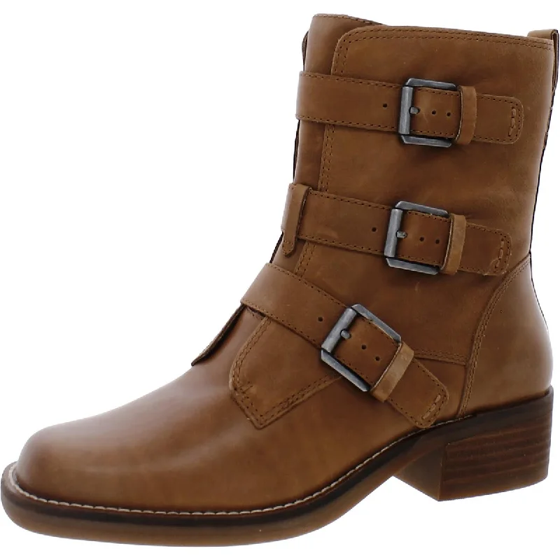 Lucky Brand Womens Katriny Leather Square Toe Mid-Calf Boots