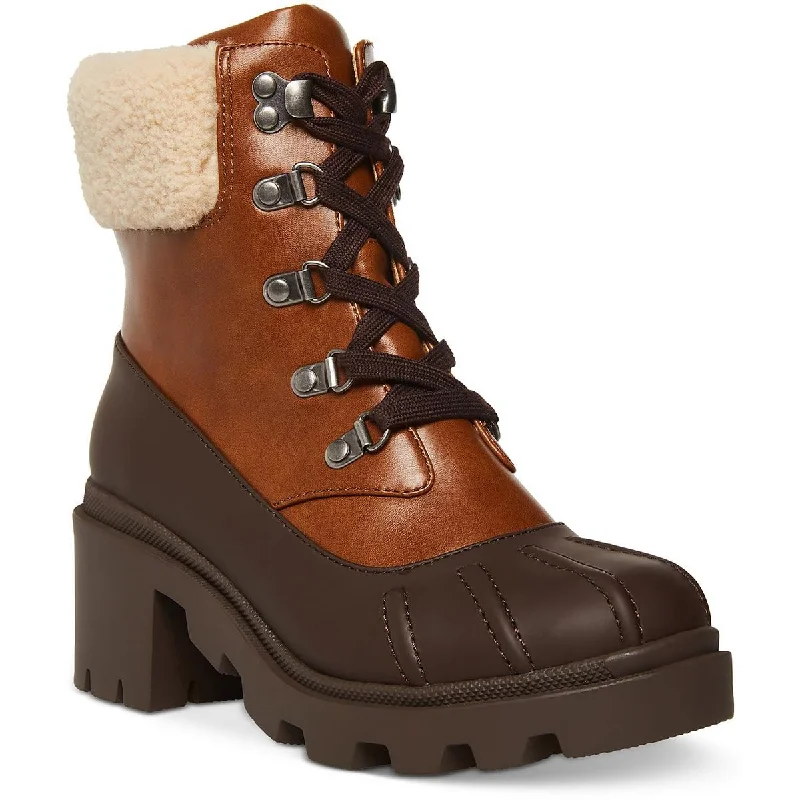 Madden Girl Womens Bubbles Zipper Platform Ankle Boots