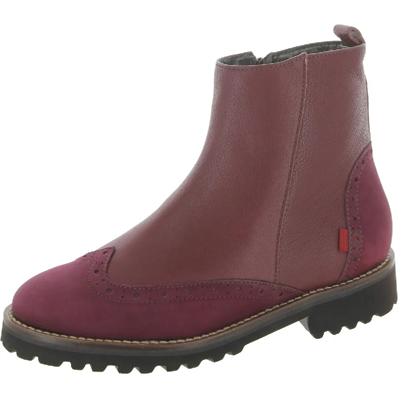 Marc Joseph Womens Chelsea Leather Wingtip Ankle Boots