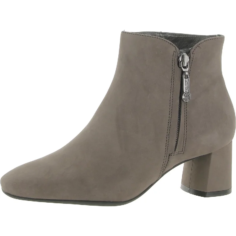 Marc Joseph Womens Houston Bootie Zipper Heels Ankle Boots