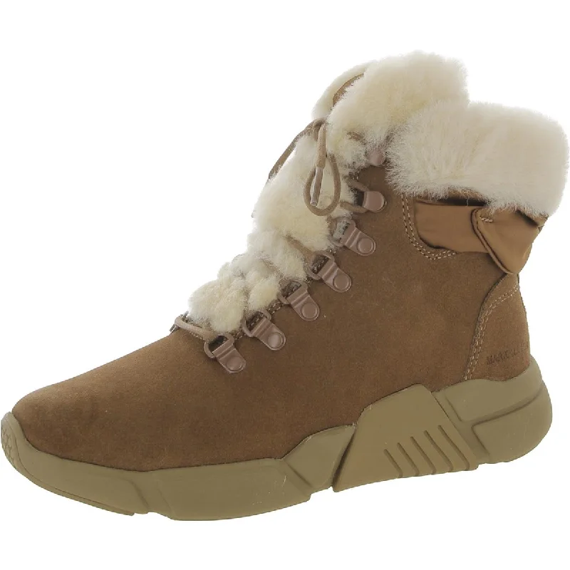 Mark Nason Womens Block Chalet Leather Shearling Winter & Snow Boots