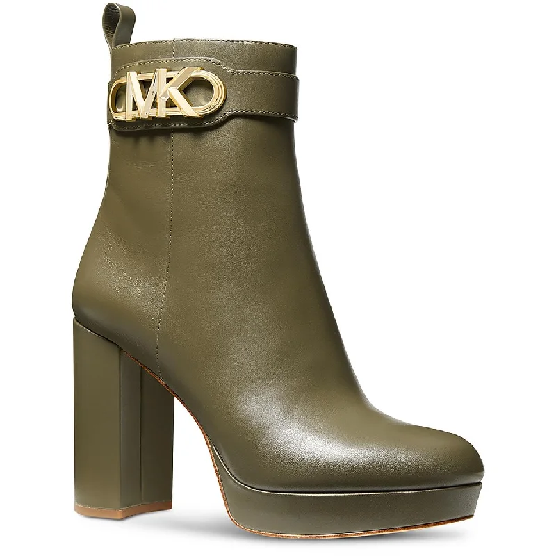 MICHAEL Michael Kors Womens Parker Leather Ankle Booties