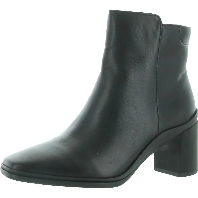 Naturalizer Womens Avery Booties Leather Block-Heel Ankle Boots