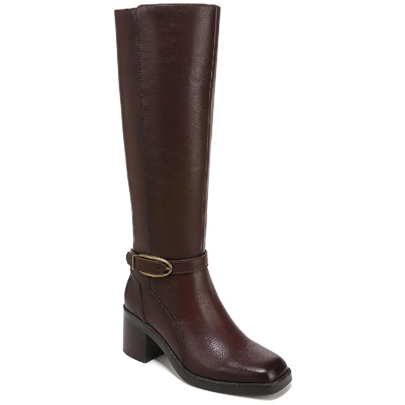 Naturalizer Womens Elliot Leather Square Toe Knee-High Boots