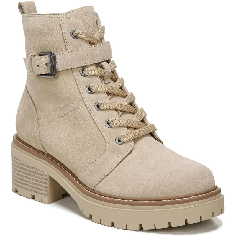 Naturalizer Womens Jac Water Repellent Ankle Combat & Lace-up Boots