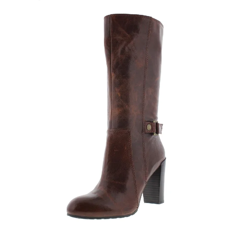 Nine West Womens Sebastien Mis-Mate Leather Knee-High Boots