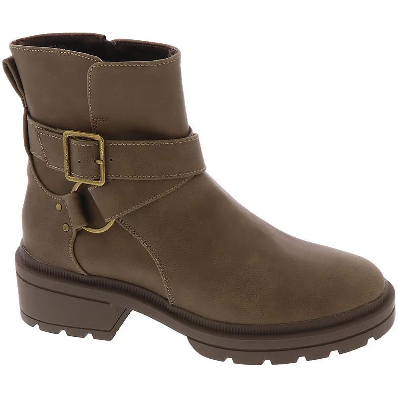 Rocket Dog Womens Illume  Faux Leather Round Toe Ankle Boots