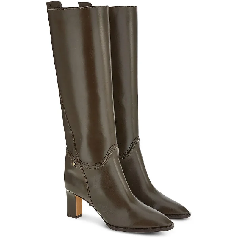 Salvatore Ferragamo Womens Torris 70 Leather Tall Knee-High Boots