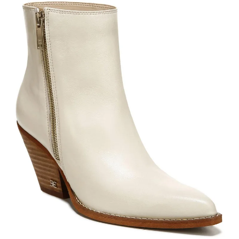 Sam Edelman Womens Jane Block Heel Pointed Toe Ankle Boots