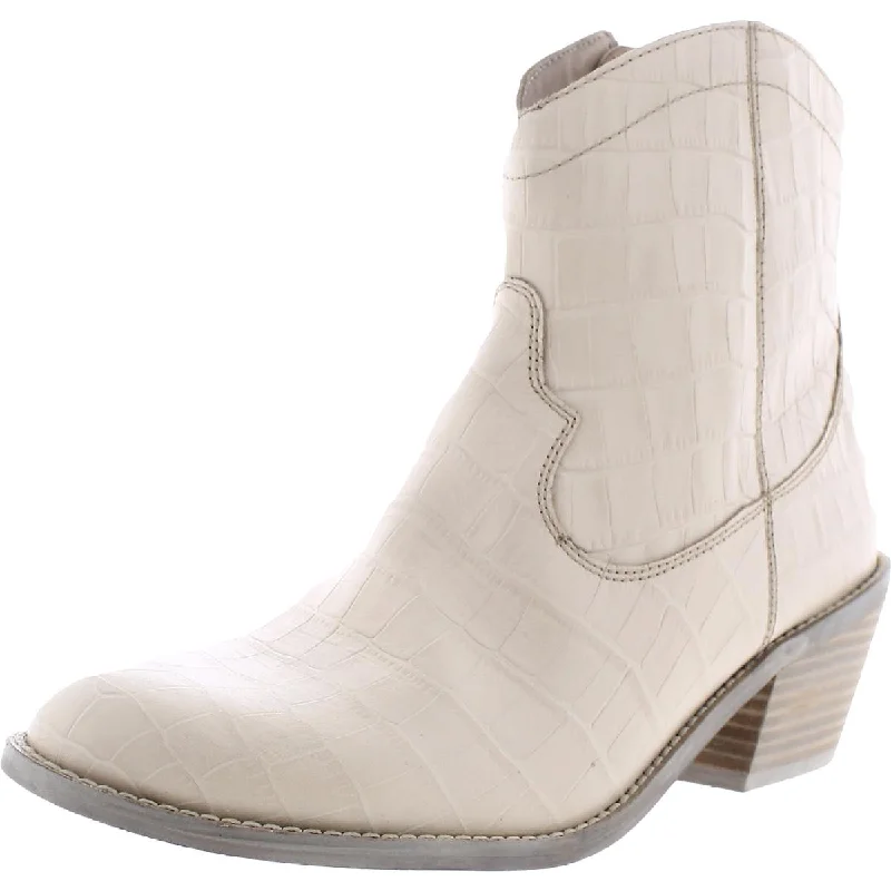 Seychelles Footwear Womens Under The Stars Croco Leather Western Ankle Boots