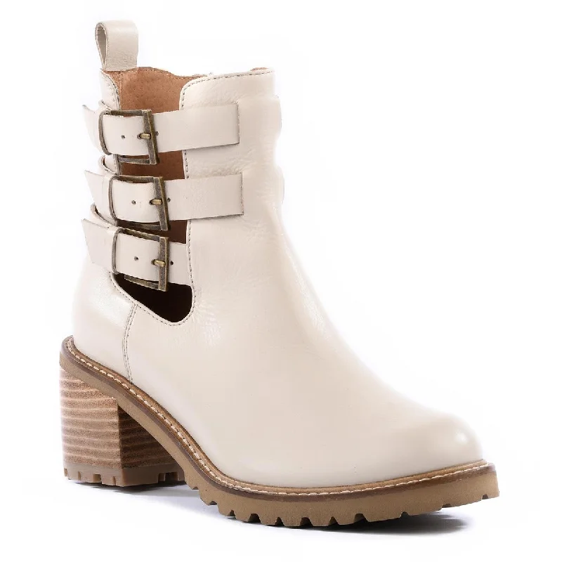 Seychelles Womens Give It A Whirl Leather Block Heel Booties