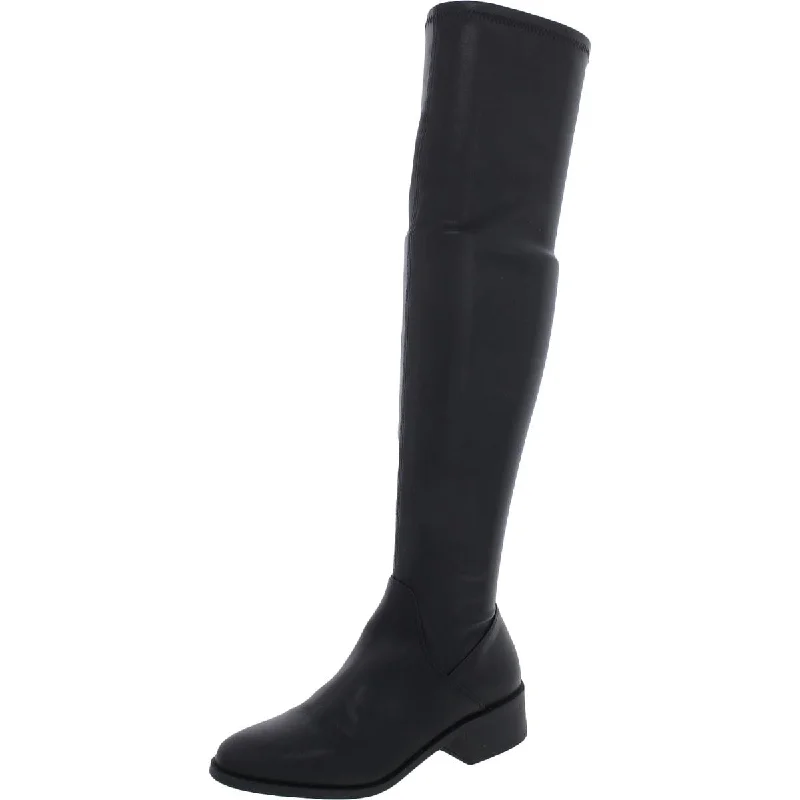 Steve Madden Womens Sadie Faux Leather Tall Over-The-Knee Boots