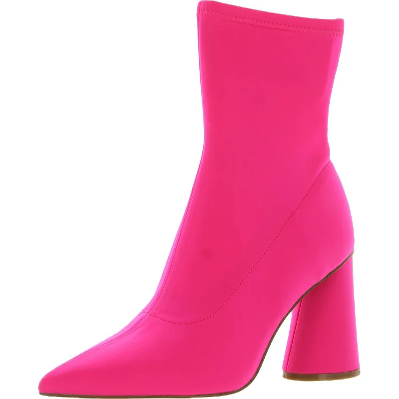 Steve Madden Womens Valyant Zipper Pointed Toe Ankle Boots