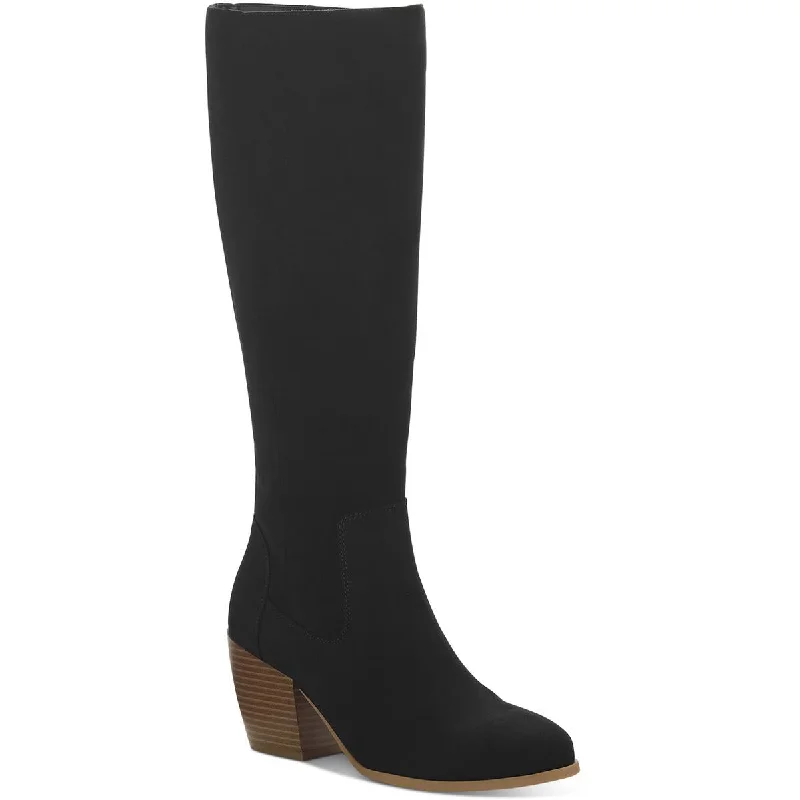 Style & Co. Womens Zipper Faux Suede Mid-Calf Boots