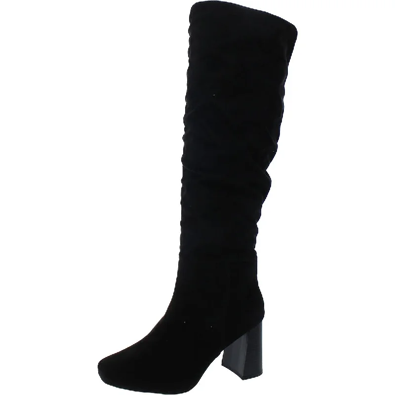 Sugar Womens Emerson Faux Suede Slouchy Knee-High Boots