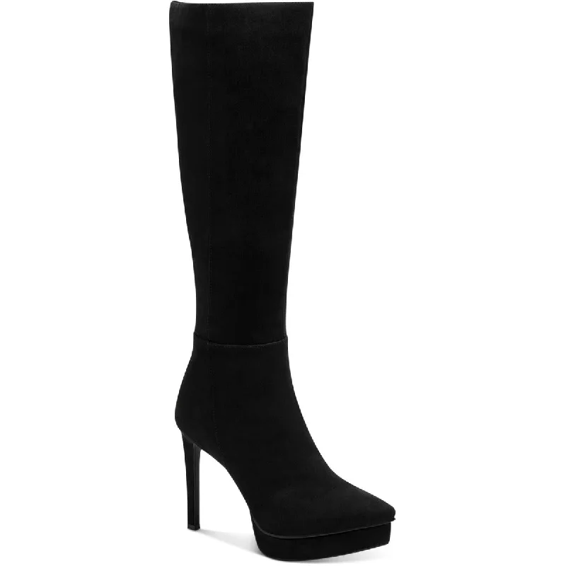 Thalia Sodi Womens Jessy Zipper Stiletto Knee-High Boots