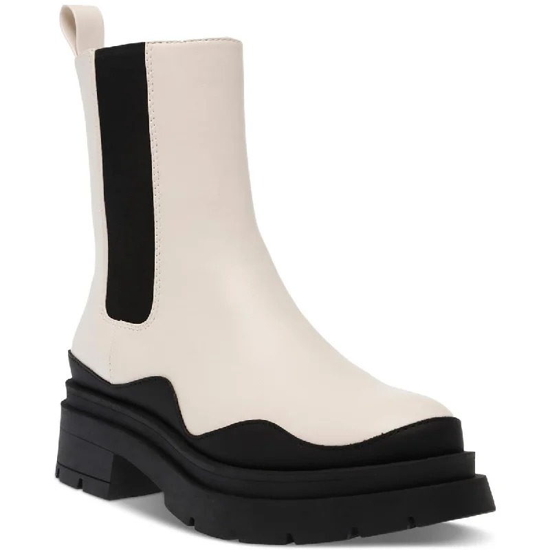 Wild Pair Womens Grayce  Leather Pull On Chelsea Boots