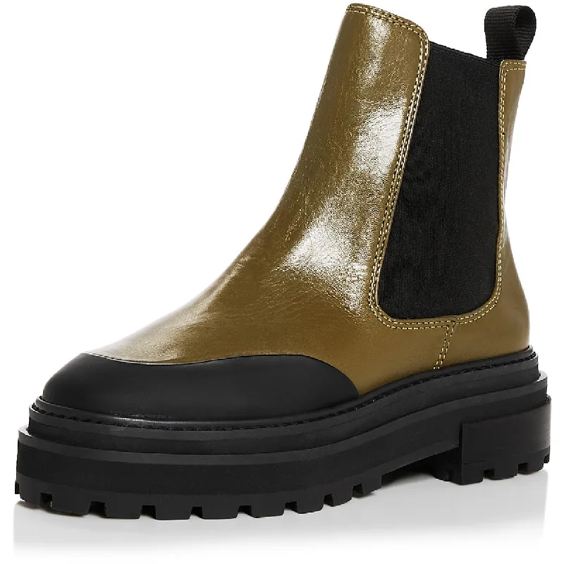 Aqua Womens Mud Guard Leather Ankle Chelsea Boots