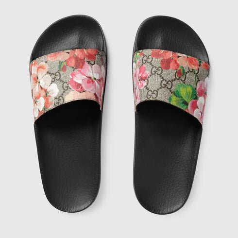 Women's Floral Gucci Luxury Designer Platform Slides