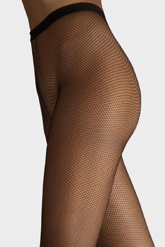 2-Pack Fishnet Tights-Brown