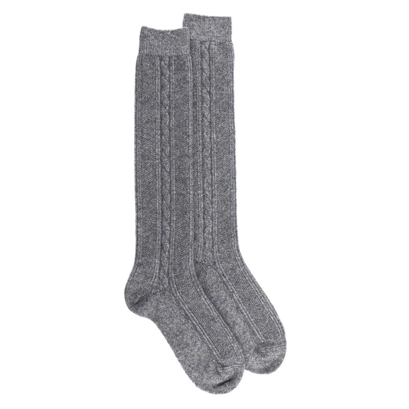 Cashmere Cable Knee Sock