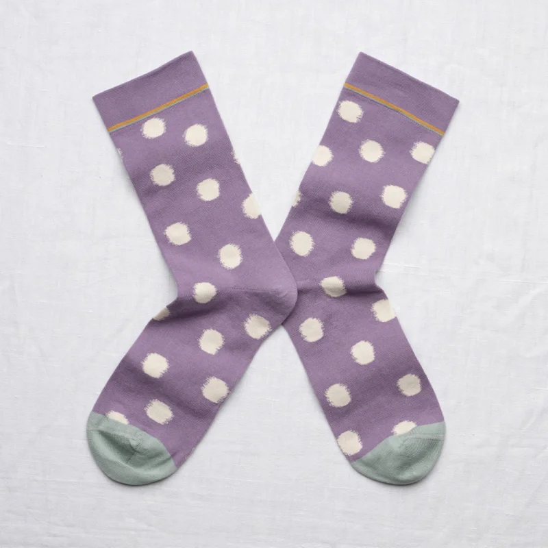Purple Polka Dot Sock